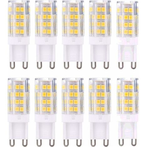 G9 LED Lampe Ampoules, Blanc Chaud 3000K 5W G9 LED Ampoule Lumiere équivalent aux ampoules halogènes de 40 W 420 lumens not dimmable, lot de 10 [Classe énergétique A+] (1/4)