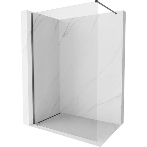 Mexen Kioto-X paroi de douche Walk-in 150 x 200 cm, transparent 10 mm, gris canon brossé - 800-150-101-66-00-X (1/5)