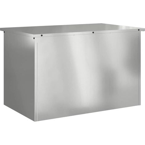 Boîte de Rangement Extérieure Argent 80 x 50,5 x 50 cm Acier
