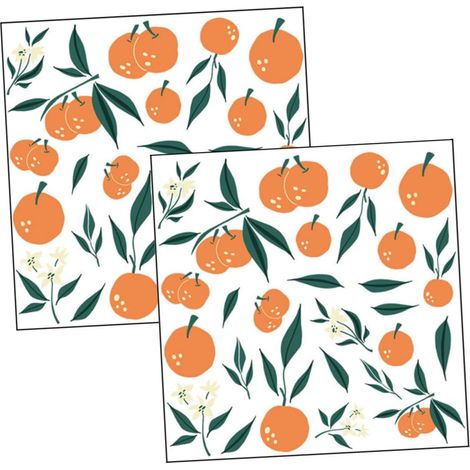 Sticker mural décoratif Totority 2 feuilles motif fruits (1/5)
