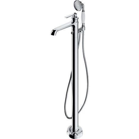 OMNIRES Armance - Miscelatore a pavimento per vasca da bagno, con corpo incasso, cromo AM5233CR (1/4)