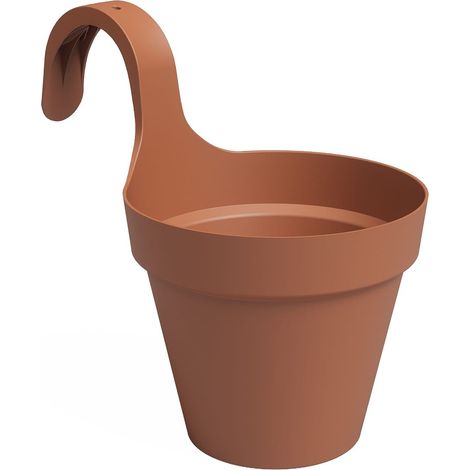 artevasi© CAPRI SINGLE Balkontopf Terracotta 20 cm zum Einhängen - Kunststoff (1/2)