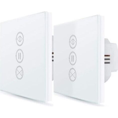 2x Connected Roller Shutter Switch, Adjustable Opening, WiFi Blinds Curtain Switch, Compatible with Alexa Google Home for Voice Control, Intelligent Wall Motor Timer (1/5)