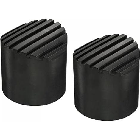 Patins antidérapants pour échelle, diamètre intérieur 52mm, caoutchouc rond, accessoire échelle télescopique, coussin protection escalier, noir, lot de 2 (1/5)
