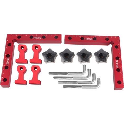 Squadra di posizionamento a 90° – 140x140 mm – lavorazione del legno – morsetti ad angolo retto