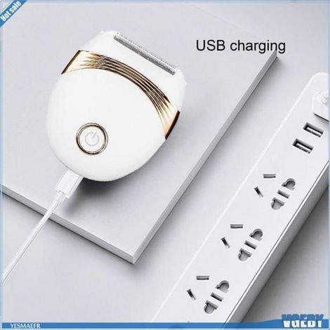 Ashata épilateur électrique pour fille Épilateur électrique, Poils de Carrosserie Rechargeables USB pour été parfum cire (1/5)