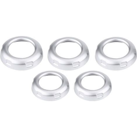 Cache de volume, garniture de bouton de climatisation en plastique ABS chromé argenté, 5 pièces, pour accessoires de voiture, remplacement pour Land Rover Range Sport 2010-2013 (1/5)