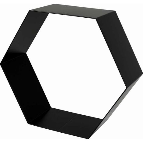 Mensola esagono metallo nero