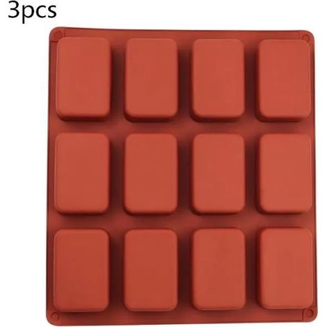 Moules silicone patisserie - 3pcs - antiadhésive - démoulage facile - Lavable en machine- pour la pâtisserie maison - 12 alvéoles (1/5)