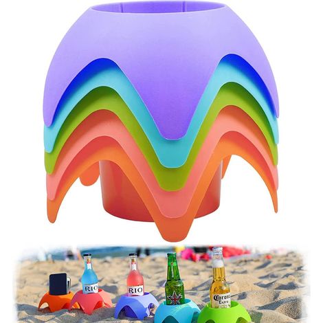 Strandaccessoires für Erwachsene: Becherhalter für Sonnenschirm und Handtuch, unverzichtbar für Urlaub und Familie (1/5)