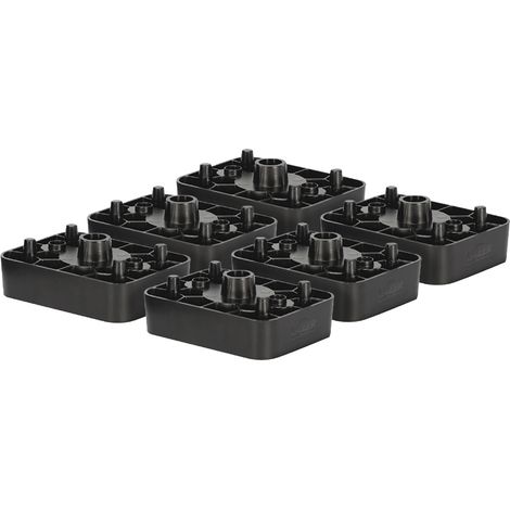Lazer – Lot de 6 réhausses stabilifast pour receveur de douche – Compatible jusqu'à 120 mm – Empilables pour siphon > 80 mm