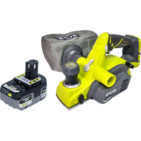 Pialla a batteria Ryobi R18PL-0 18 V 82 mm + 1 batteria da 5,0 Ah - senza caricabatterie