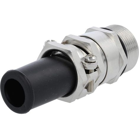 Verschraubung mit Biegeschutz PG21x1,588 ZBK-21/2L Sechskant-Zwischenstutzen Messing (CuZn) vernickelt Gewindelänge 15,0mm - 1 Stück (1/3)