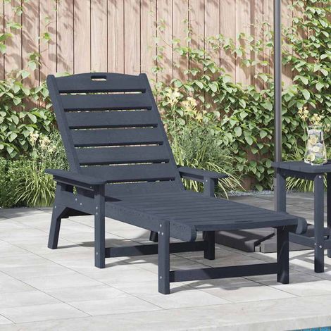 Sonnenliege Marineblau 195,5 x 53 x 98,5 cm HDPE