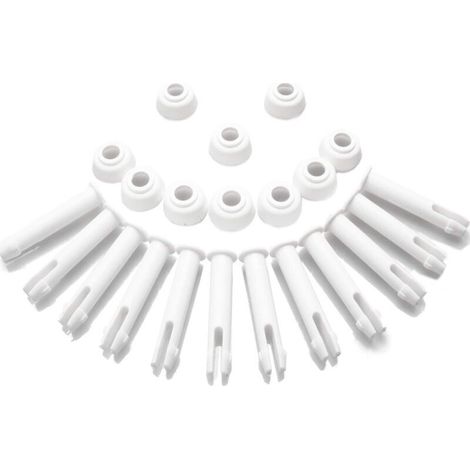 12 goujons de piscine en plastique et 12 joints en caoutchouc pour piscines métalliques rondes Intex 13'-24' et piscines rectangulaires à cadre métallique, Intex 28270-28273 (5,5 cm) (1/5)