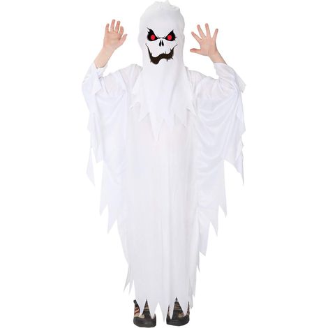 Costume de fantôme Cape fantôme pour enfants Costume d'Halloween Costumes pour enfants pour carnaval Cosplay Blanc XL pour 130-140 cm (1/5)