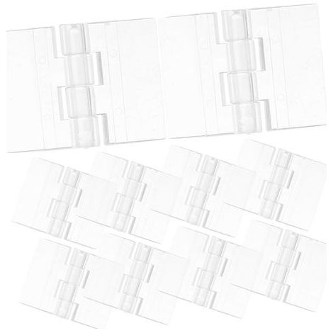10 Pieces Decor Acrylic Cabinet Crafts Pieces Boxes Doors Hinge Small (1/5)