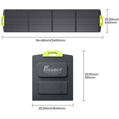 Solar Panel - FOSSIBOT - SP200-200W - Foldable - High Efficiency - Waterproof (1/5)