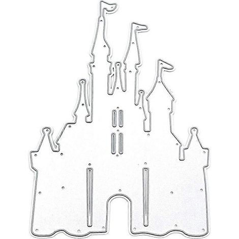 Stanzformen aus Metall mit Burgmotiv zum Prägen von Papierkarten, Vorlagen für Dekorationen, DIY-Projekte