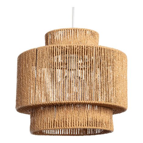 Suspension ronde en papier ø40cm - Bois clair - Kibo (1/5)