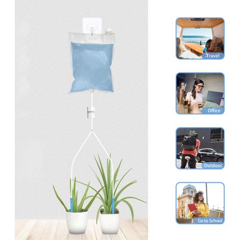 Abreuvoir automatique pour plantes de 3 L, dispositifs d'arrosage automatique pour fleurs en pot, système de kit d'égouttement à double libération lente pour plantes d'intérieur et d'extérieur (1/5)