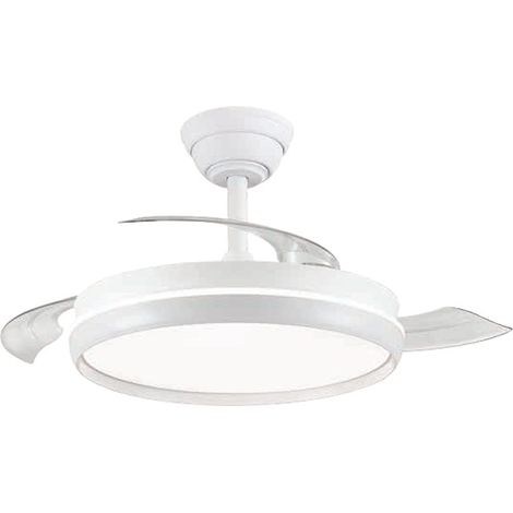 Ventilador LED aspas retráctiles Charly Evo 60W blanco