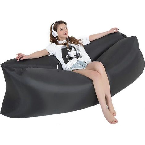 Fauteuil gonflable, canapé-lit gonflable, chaise de camping, fauteuil relax portable pour voyages/camping/randonnées/fêtes à la plageScvvd (1/5)