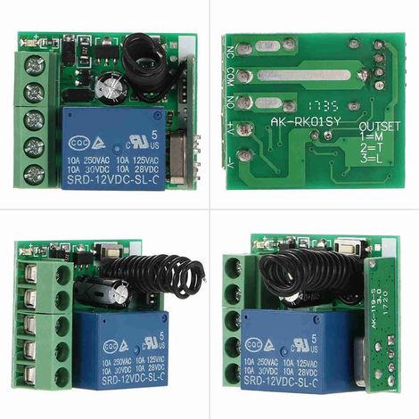 Télécommande Interrupteur DC 12V, 3 Modes de Travail, pour Portes Électriques et Lumière, Multifonction et Étendue. (1/5)