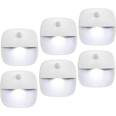 (Version améliorée) Lampe à détecteur de mouvement, veilleuse LED sans fil alimentée par batterie, applique murale, éclairage de placard, éclairage sûr pour escaliers, couloir, salle de bain, c (1/4)