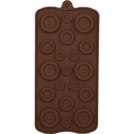 Moule en Silicone Bouton, Moule à Gâteau au Chocolat de Fome Mignonne Fait Maison, Accessoies de Cuisson au Chocolat, Outil de Cuisson pou la Fête (1/5)