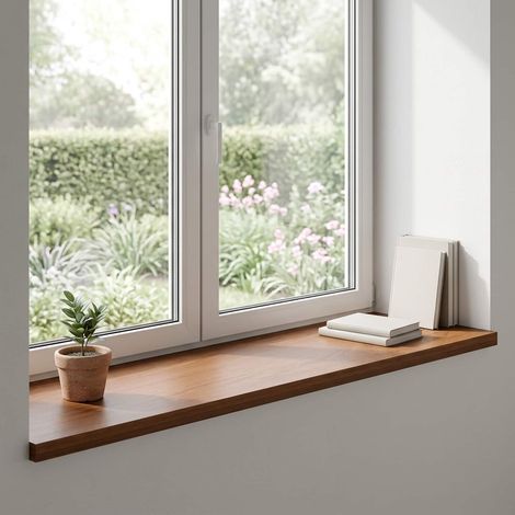 vidaXL Appuis de fenêtre 2 pc Marron foncé 110 x 40 x 2 cm (1/5)