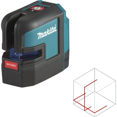 Laser incrociato MAKITA da 25 m 12V CXT Li-Ion in borsa - SK105DZ
