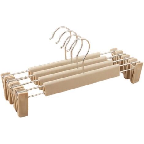 BUNTHAUS 10pcs Premium Metal Clothes Cintres avec des clips en plastique antidérapants forts Manteau Crochet suspendu Séchoir pour (1/5)