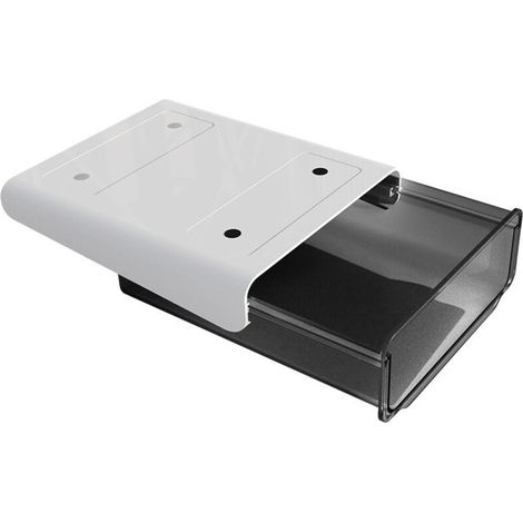 Tiroir sous Bureau Coulissant à Coller - Tiroir Rangement Plastique Polyvalent avec Adhésif - Bureau Tiroir pour Fournitures (1/4)