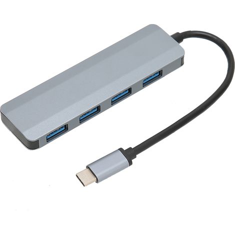 Hub USB C 4 Ports 3.0 en Aluminium, Adaptateur Type C Portable pour Smartphones et Tablettes (1/5)