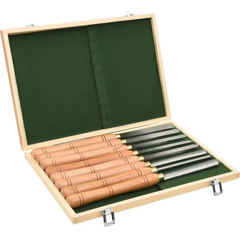 vidaXL Set di Utensili per Tornitura 8 pz in HSS (1/5)