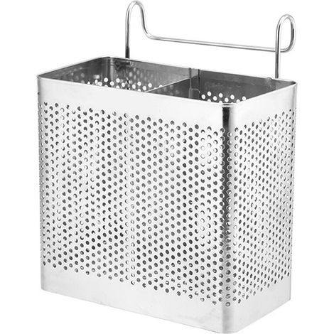 1 Rangement Couverts Acier Inoxydable Design Aéré Trou Drainant Séchage Ustensiles Cuisine (1/5)