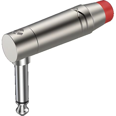 Connettore jack mono da 6,3 mm, angolato, Roxtone RJ2RPP-RD-NN (1/4)