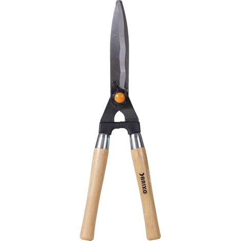 Fissures Tagliasiepi avec lame ondulée en acier de 20 cm et poignée en bois - ligne réglable de ligne de base Brixo
