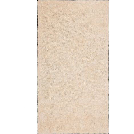 Tapis Poils Longs Shaggy Beige Clair en Polyester et Coton Très Doux au Toucher pour Chambre ou Salon au Style Moderne 80 x 150 cm Beliani (1/5)