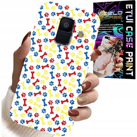 Funda para Samsung A6 2018 - Patas, huesos, dibujos animados de la Patrulla Canina + cristal (1/5)