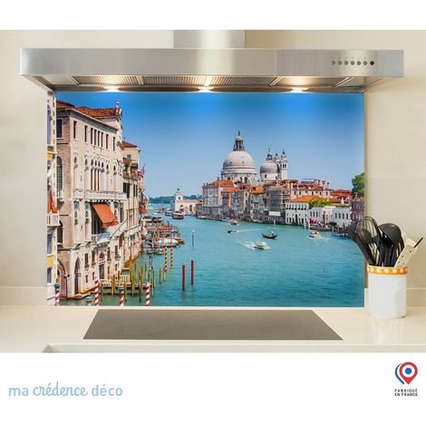 Fond de hotte : Italie Venise - Verre trempé - 70 cm - 60 cm (1/5)