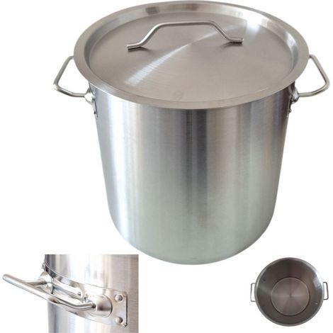 OLLA DE ACERO INOXIDABLE 30,5 cm OLLA GASTRO 22L CON TAPA MET脕LICA (1/5)