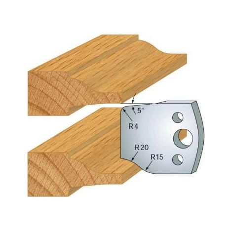 Leman - Jeu de 2 contre-fers profilés Ht.40 mm N°100