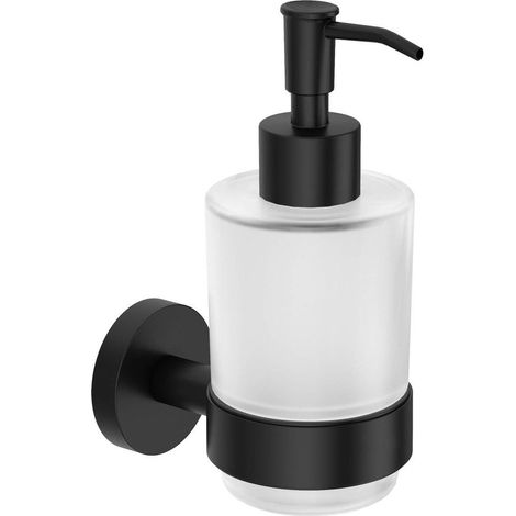 Dispenser per sapone montaggio a parete in acciaio finitura nera - Veronik (1/2)