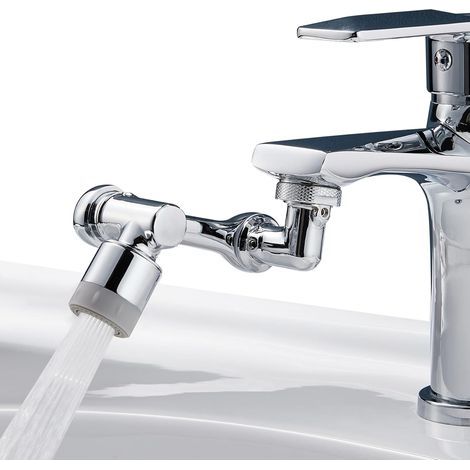Aireador giratorio multiángulo para grifos ahorradores de agua, grifo de ducha ahorrador de agua, extensión de filtro para boquilla de grifo, rociador de grifo adaptable, aireador de cocina/baño (1/5)