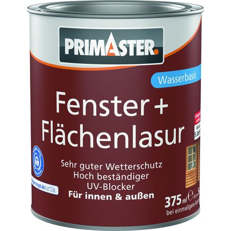 Primaster Fenster + Flächenlasur 375 ml grau Holzlasur