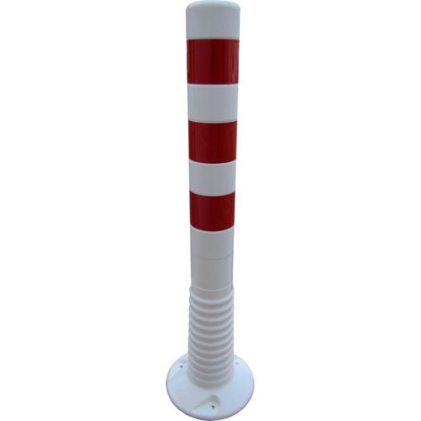 Sperrpfosten Polyurethan weiß/rot D.80mm z.Aufschrauben m.Befestigungsmat.H750mm