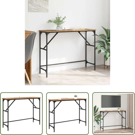 Rangement salon - Table console Bois ancien 100 x 32 x 75 cm Bois d'ingénierie (1/5)