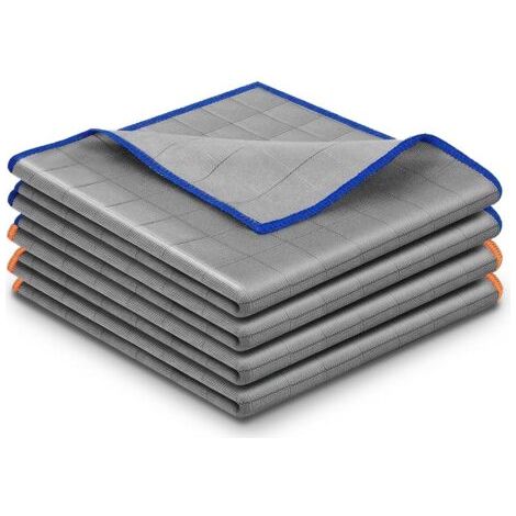 Lot de 4 Chiffon en Fibre de Carbone,50×40cm Chiffon Magique Microfibre Carbone,400GMS Chiffons Microfibre Carbone,Chiffons Vitre sans Trace,Absorbant,Doux,pour Verre,Vitre,Lunettes,Cuisine,Ménage (1/5)